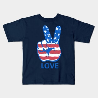 victory hand sign Kids T-Shirt